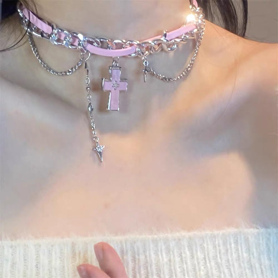 Heart Pendant Choker Necklace for Daily Wear - Sweet Style