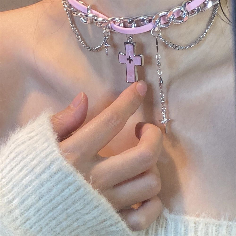 Heart Pendant Choker Necklace for Daily Wear - Sweet Style
