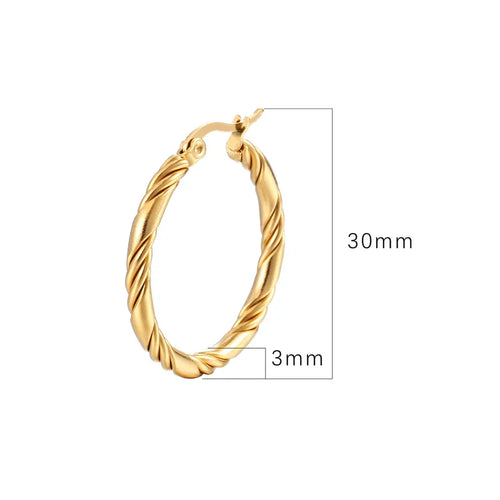 Stylish Round Earrings for Women - 316L Stainless Steel