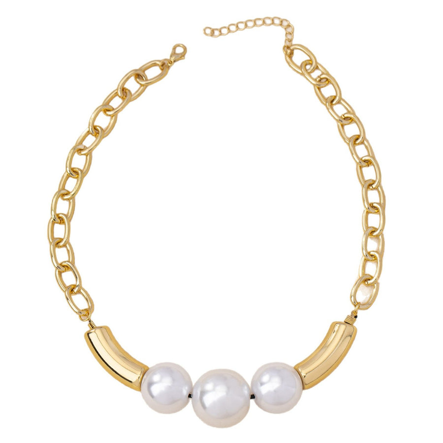 High-Quality Pearl-Resistant Statement Short Necklace