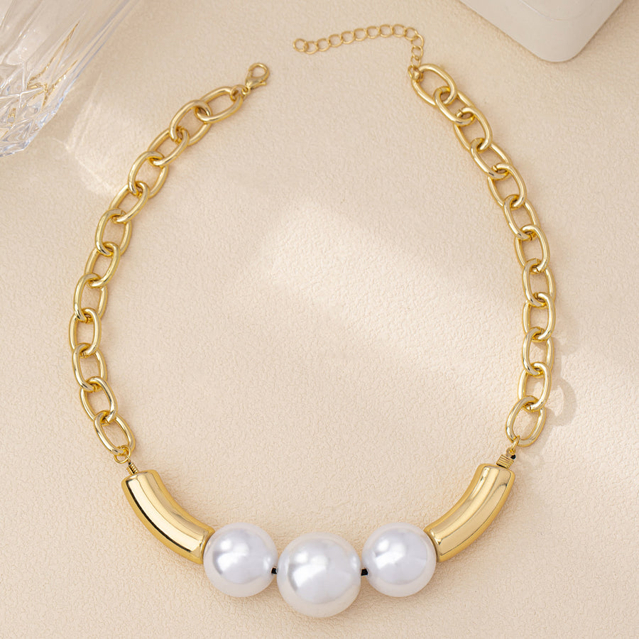 High-Quality Pearl-Resistant Statement Short Necklace