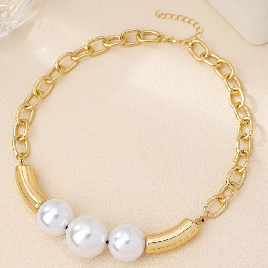 High-Quality Pearl-Resistant Statement Short Necklace