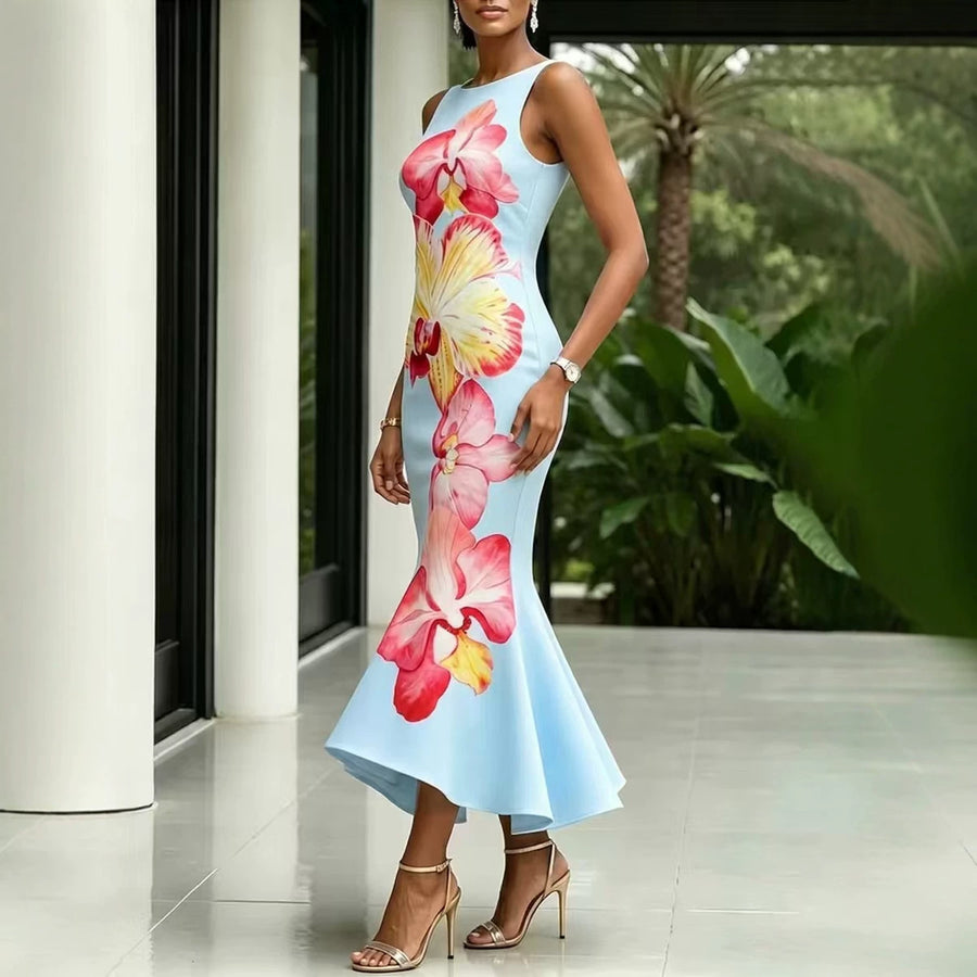 Womens Round-neck Loose-fitting Versatile Dress for Every Occasion