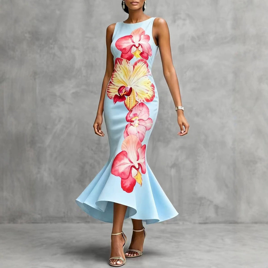 Womens Round-neck Loose-fitting Versatile Dress for Every Occasion