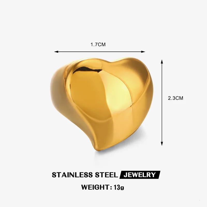 18K Gold Plated Stainless Steel Stacking Rings for Women