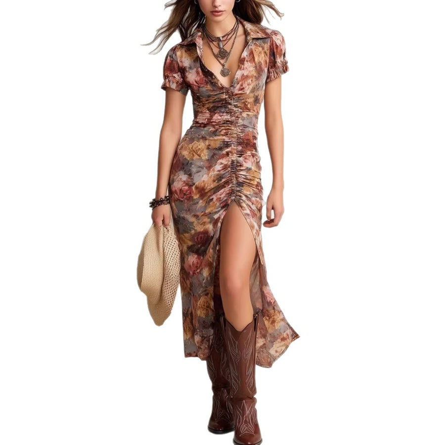 Youthful Slimming Midi Dress - Flattering & Elegant Design