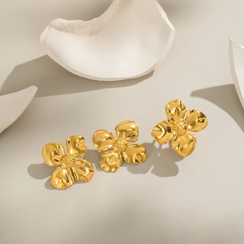 Sweet Flower Earrings for Women in Durable 316L Stainless Steel