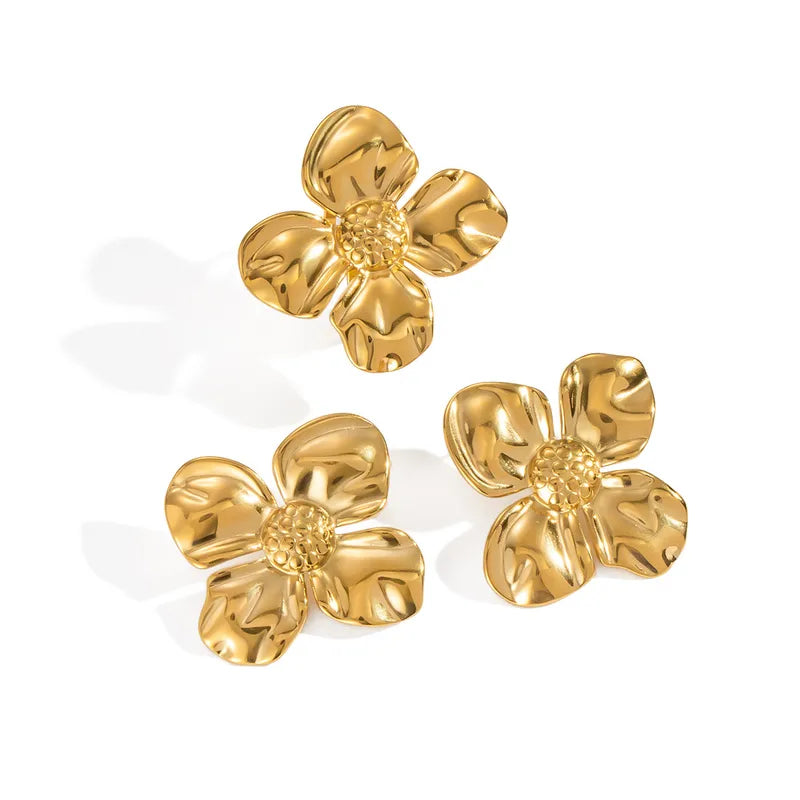 Sweet Flower Earrings for Women in Durable 316L Stainless Steel