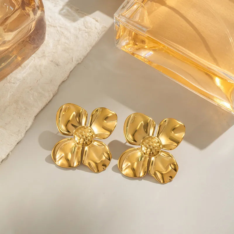 Sweet Flower Earrings for Women in Durable 316L Stainless Steel