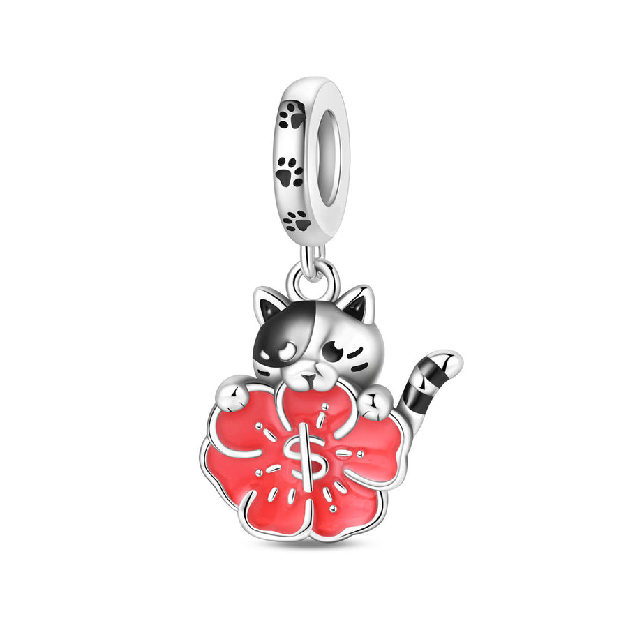Silver-Plated Cute Pet Animal Beaded Bracelet for Women
