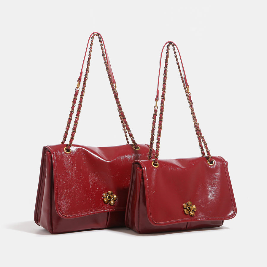 Large-Capacity Soft-Leather Chain Shoulder Crossbody Bag