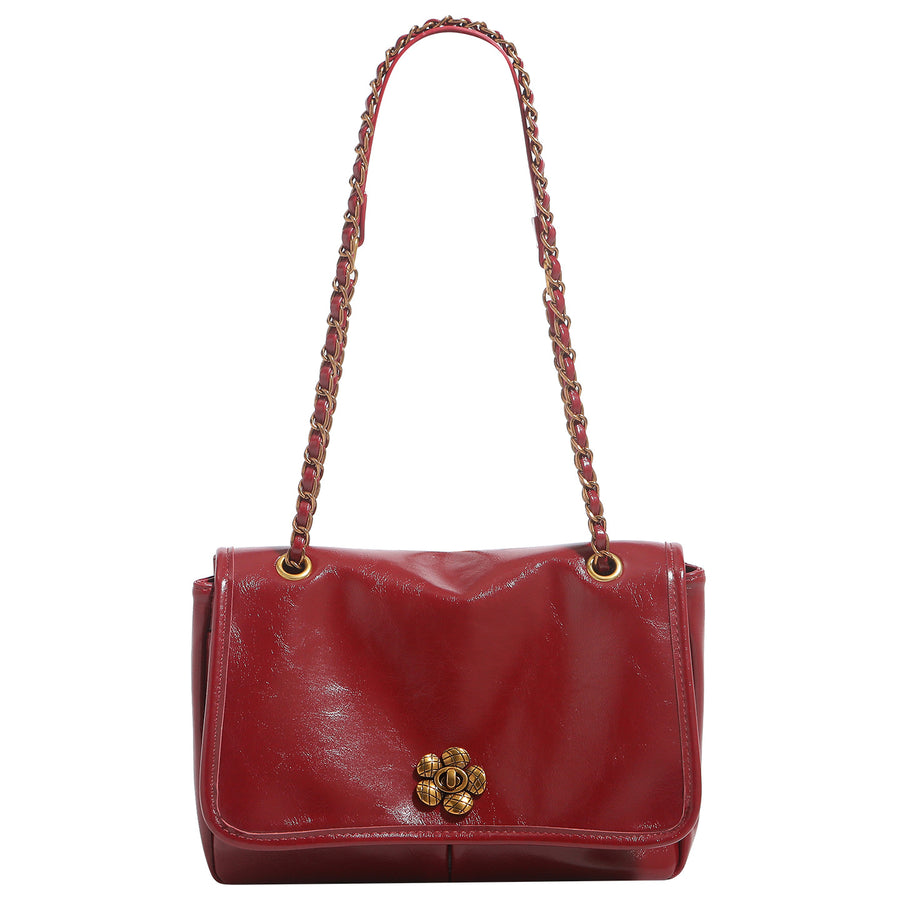 Large-Capacity Soft-Leather Chain Shoulder Crossbody Bag