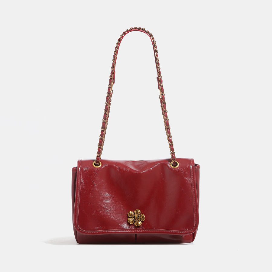 Large-Capacity Soft-Leather Chain Shoulder Crossbody Bag