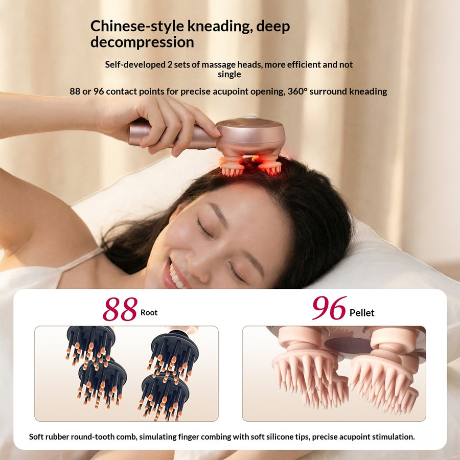 Head Massager Kneading and Meridian Unblocking Device