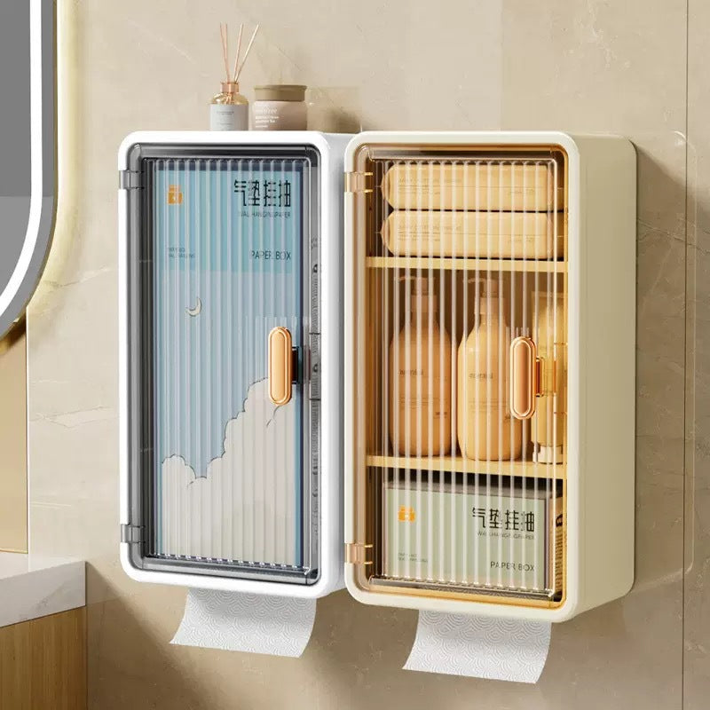 Wall Mounted Tissue Box Dispenser - No Drilling Required