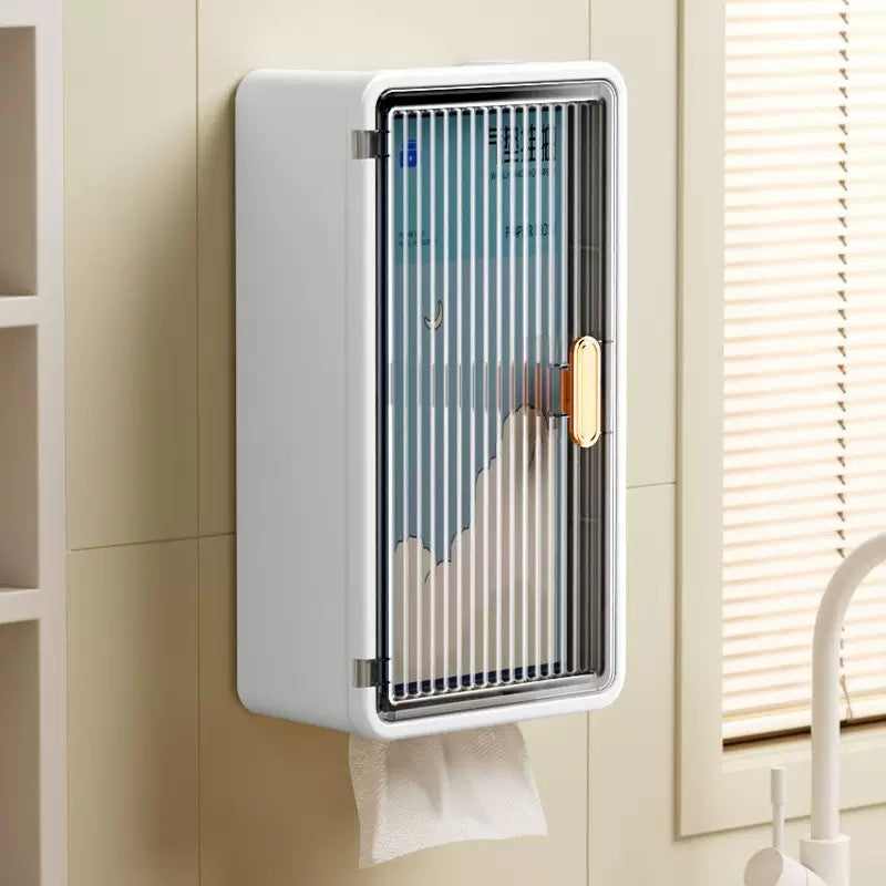 Wall Mounted Tissue Box Dispenser - No Drilling Required