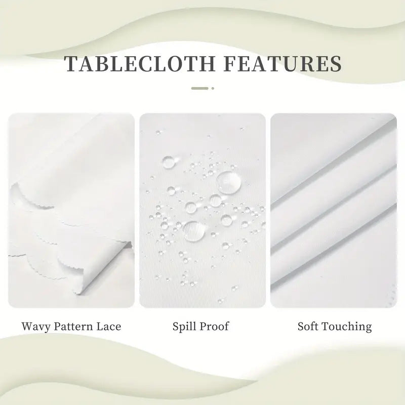High-end Tablecloth with Rose Motif and Gold Foil Embossing