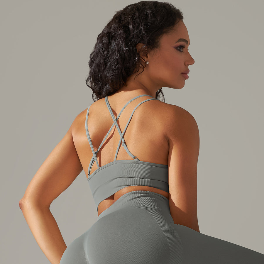Womens High-Elasity Sports Bra for Yoga and Fitness