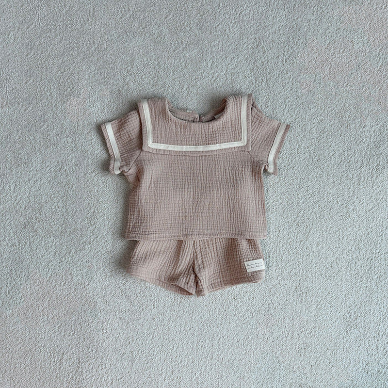 A-class Pure Cotton Gauze Split Set for Girls - Climbing Suit