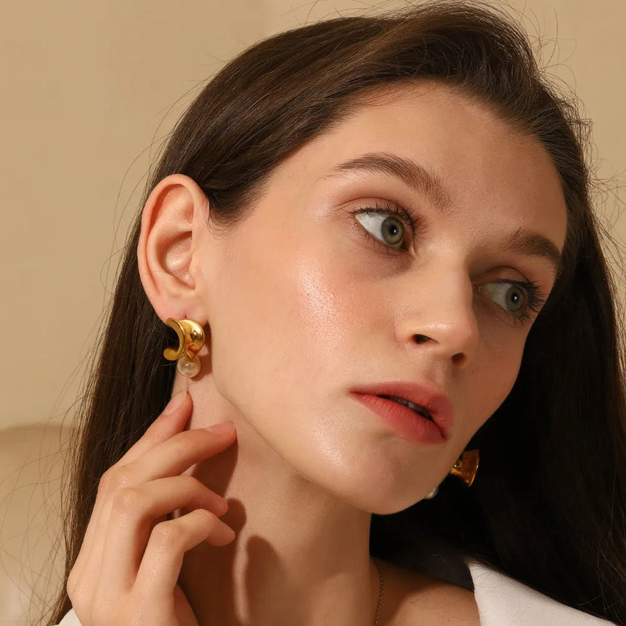 316L Stainless Steel Irregular Geometric Ear Cuff Studs