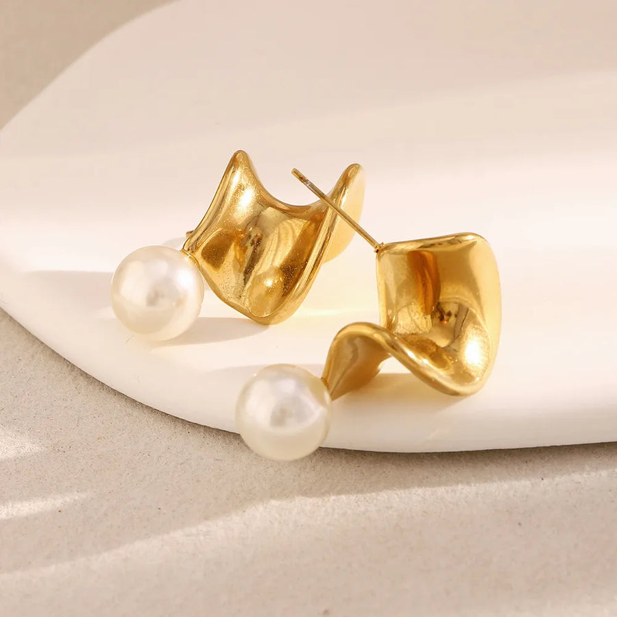 316L Stainless Steel Irregular Geometric Ear Cuff Studs