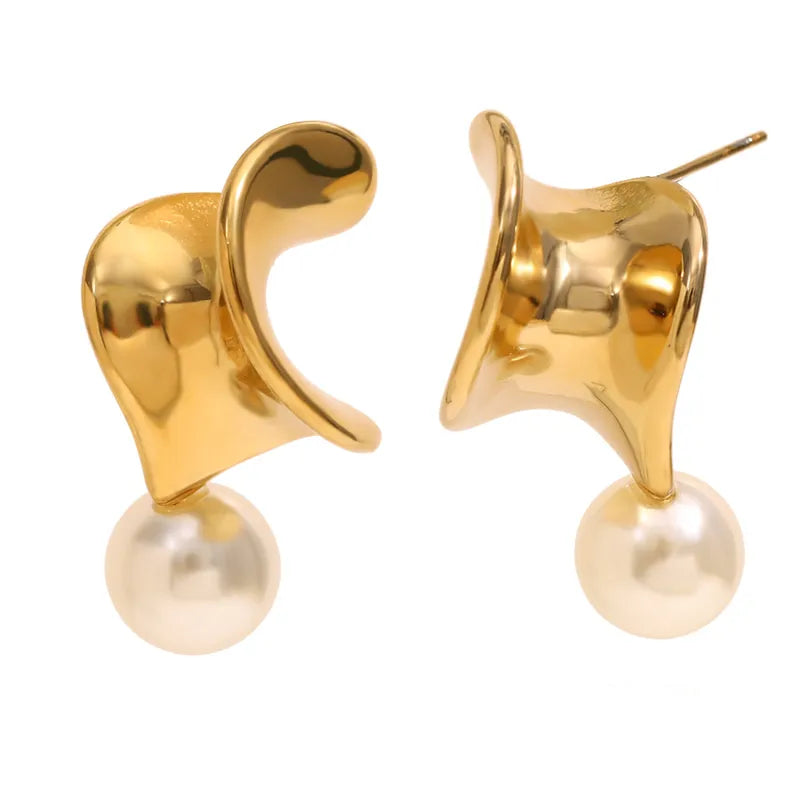 316L Stainless Steel Irregular Geometric Ear Cuff Studs