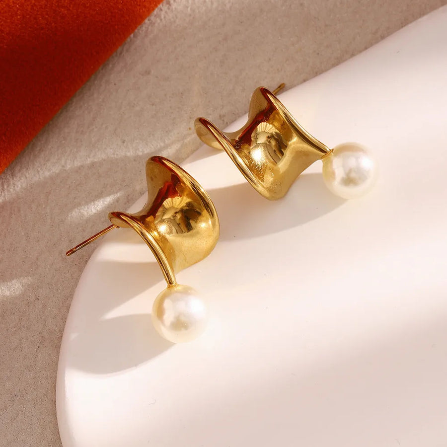 316L Stainless Steel Irregular Geometric Ear Cuff Studs