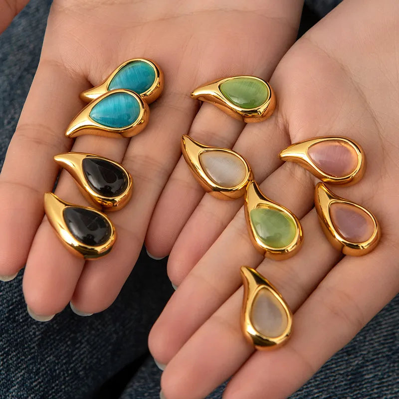 14K Gold Plated Stainless Steel Ear Cuff Studs for Women
