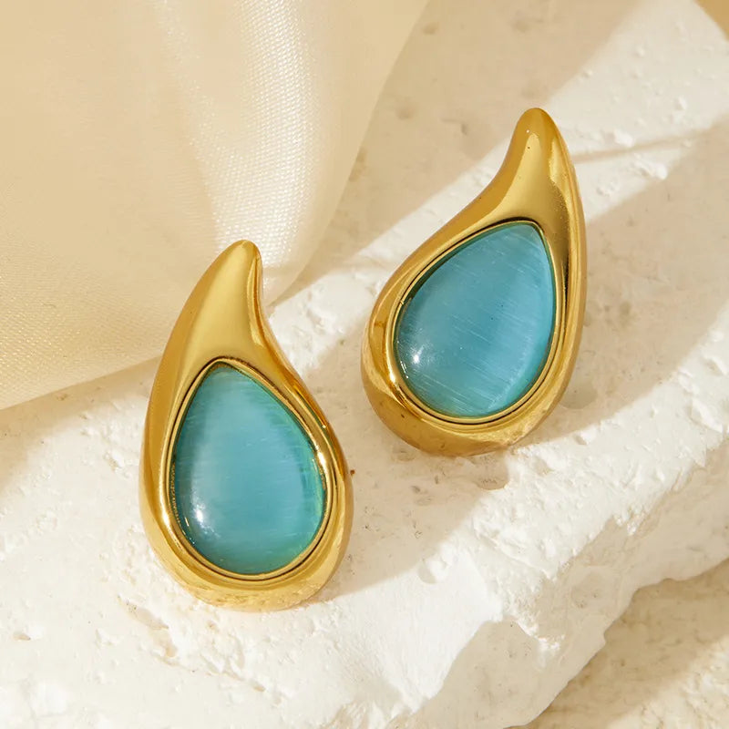 14K Gold Plated Stainless Steel Ear Cuff Studs for Women