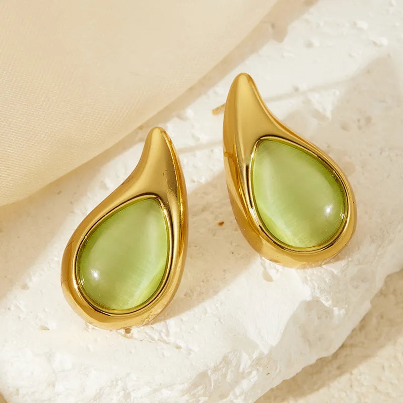 14K Gold Plated Stainless Steel Ear Cuff Studs for Women