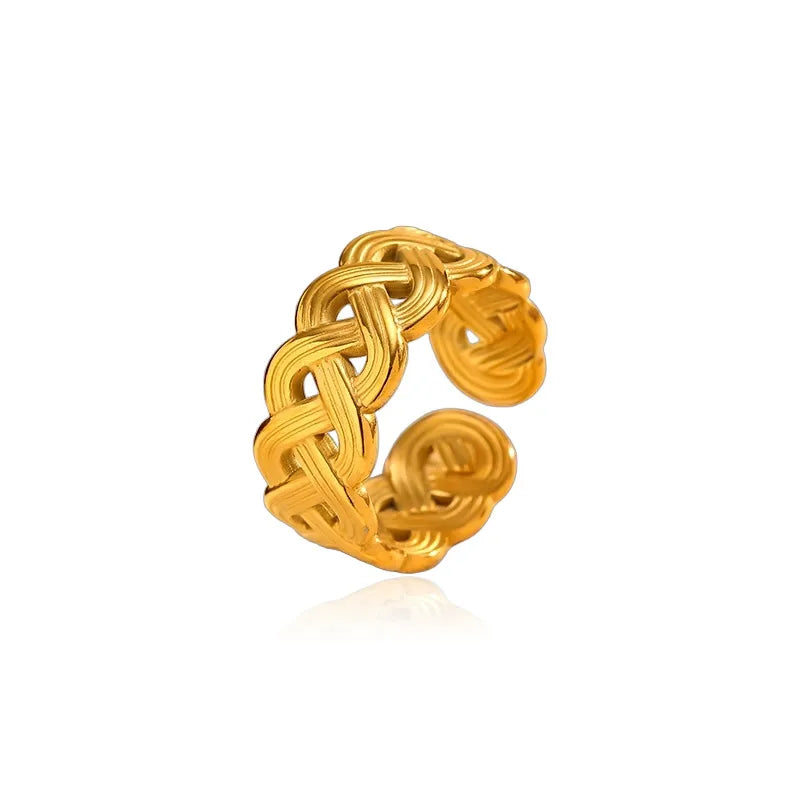 Waterproof Non Tarnish Open Rings for Women in 316L Stainless Steel