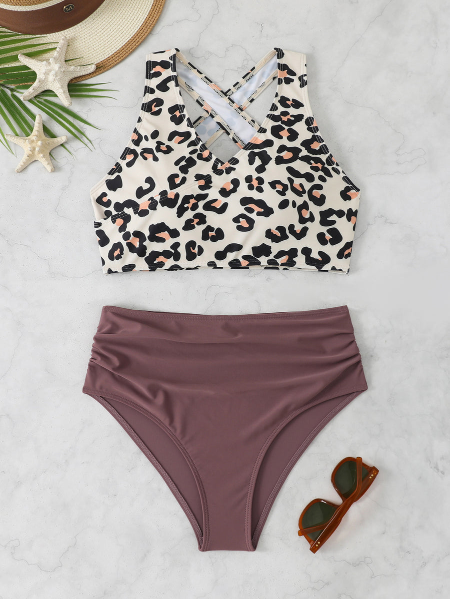 High-waisted Bikini for Beach Workouts - Trendy & Comfortable