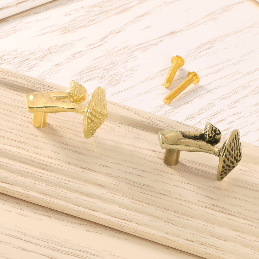Bronze Mushroom-shaped Door Handle for Capsule Wardrobe Drawers
