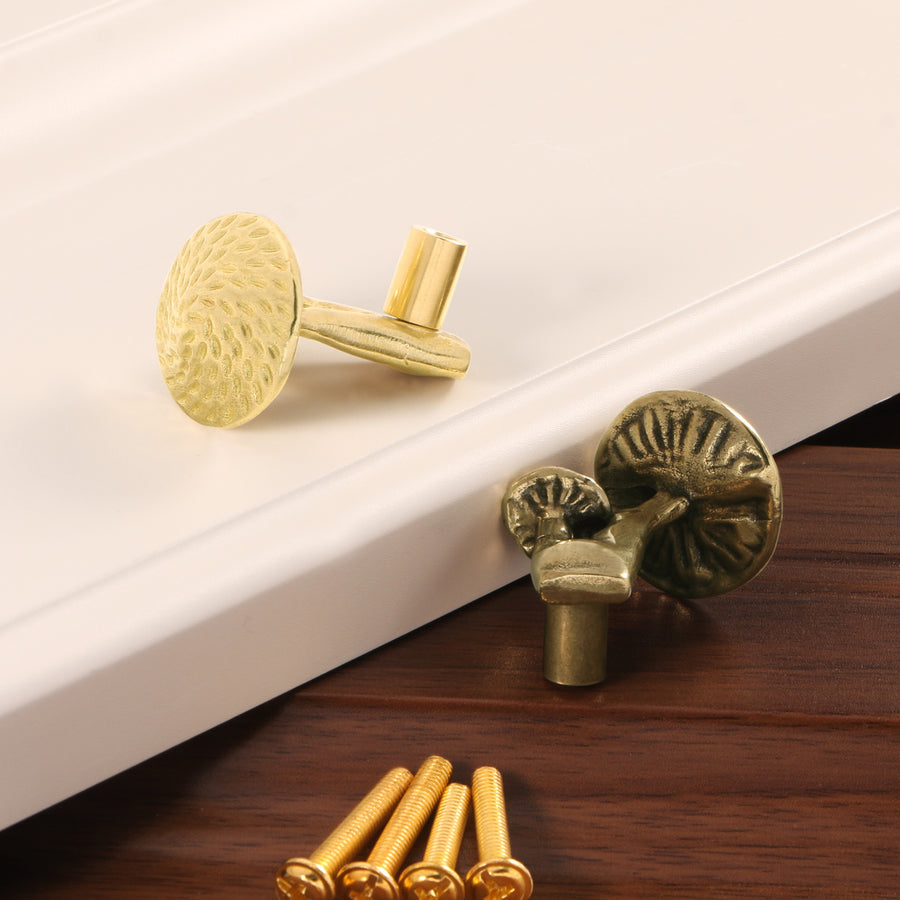 Bronze Mushroom-shaped Door Handle for Capsule Wardrobe Drawers