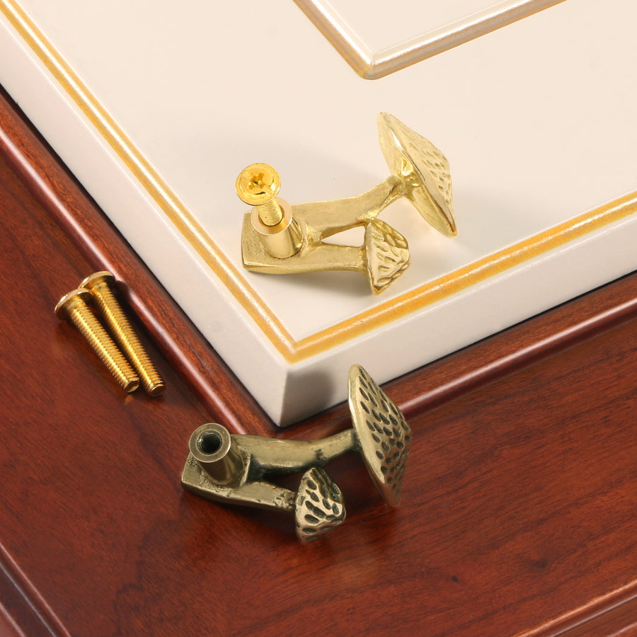 Bronze Mushroom-Shaped Door Handle for Stylish Drawer Organizer