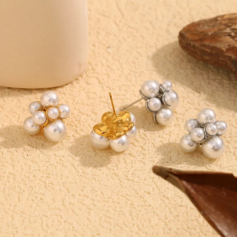 Grape Stud Earrings for Women in 316L Stainless Steel