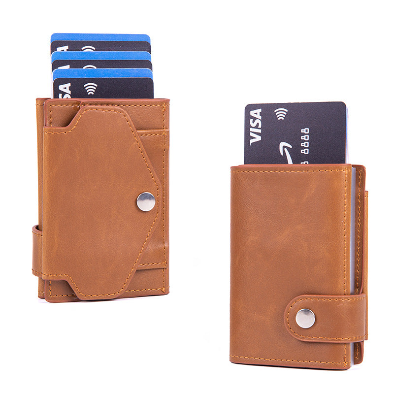 Anti-Scan RFID Card Holder - PU Leather Multi-Card Wallet