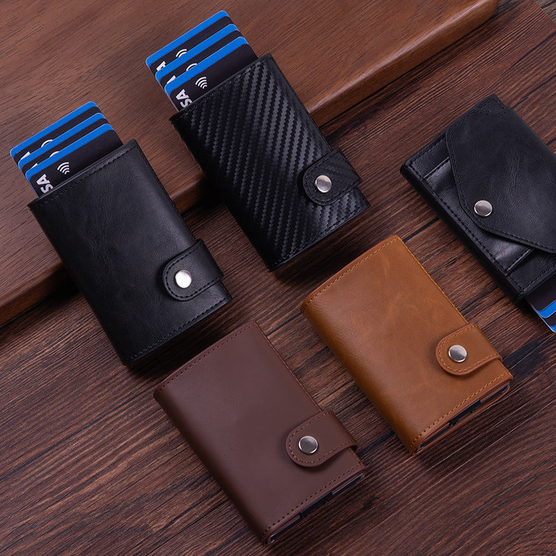 Anti-Scan RFID Card Holder - PU Leather Multi-Card Wallet