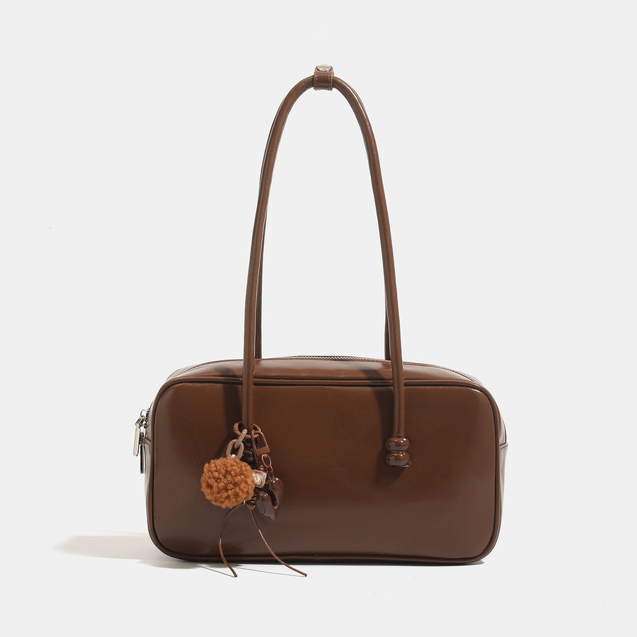 Womens Sophisticated Red Large-capacity Shoulder Bag