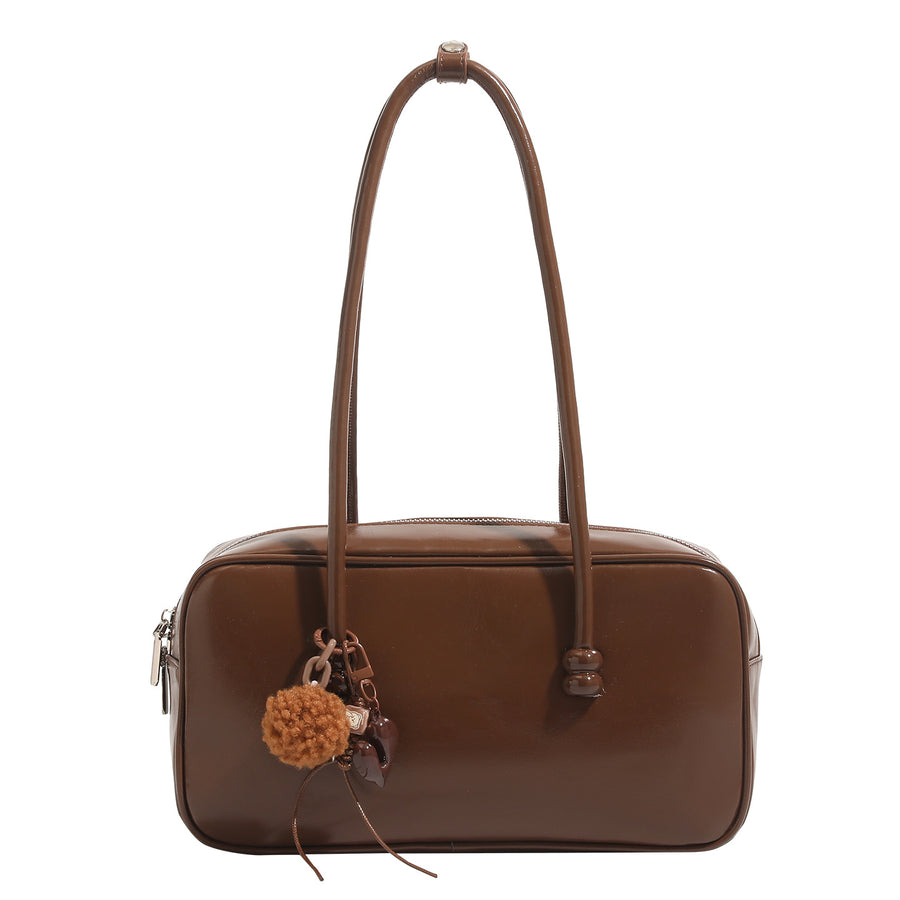 Womens Sophisticated Red Large-capacity Shoulder Bag
