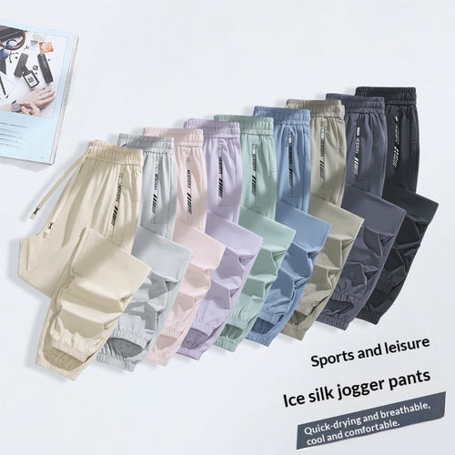 Quick Drying Women's Summer Thin Ankle Tie Pants