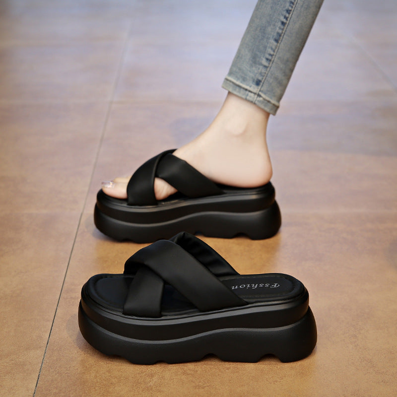 Thick Soled Slippers for Women - Perfect for Summer Outings