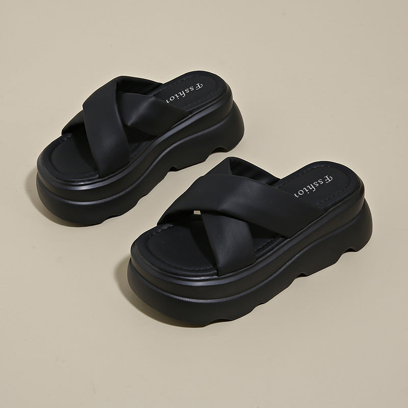 Thick Soled Slippers for Women - Perfect for Summer Outings