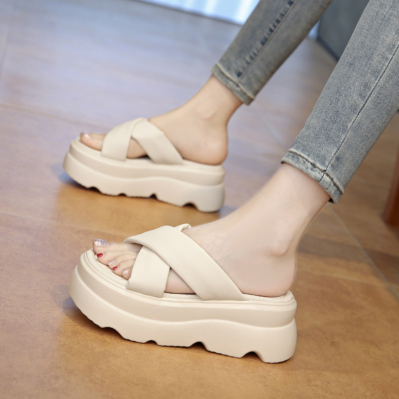 Thick Soled Slippers for Women - Perfect for Summer Outings