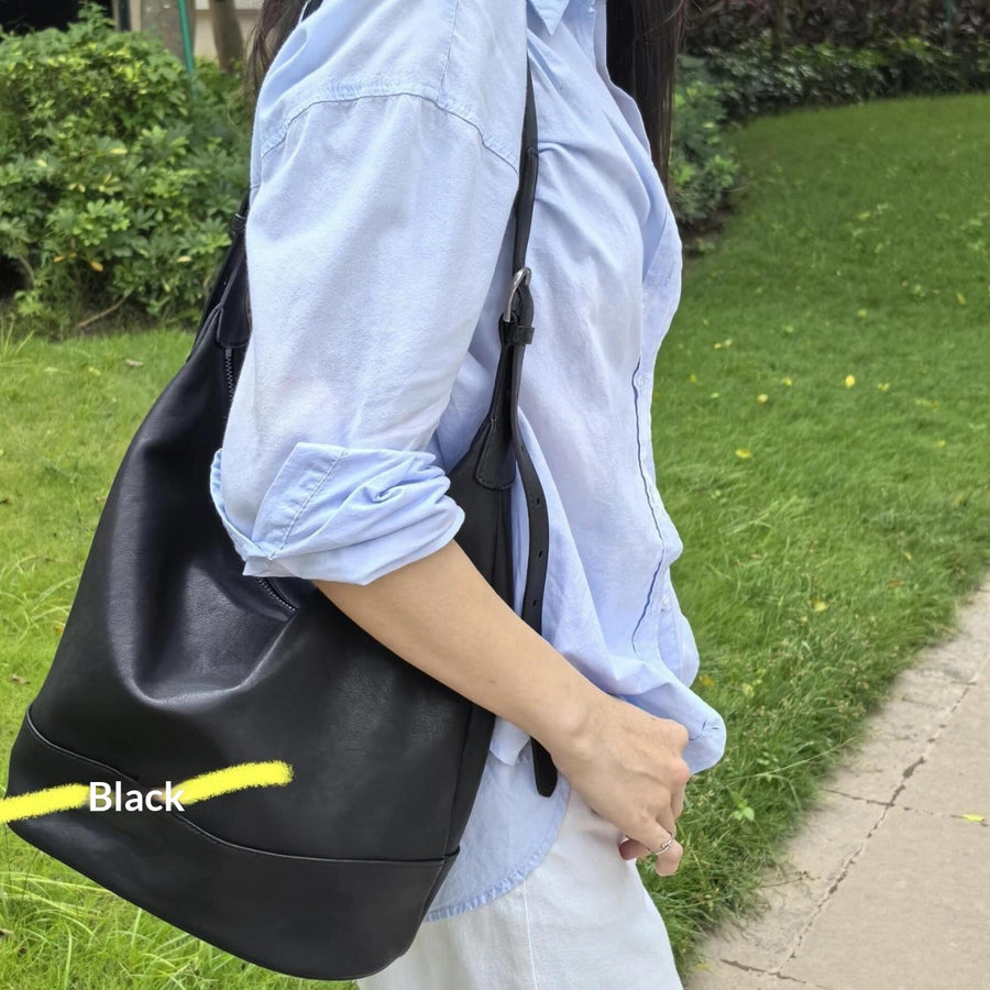 Sheepskin Double-handle Genuine Leather Commuter Bag