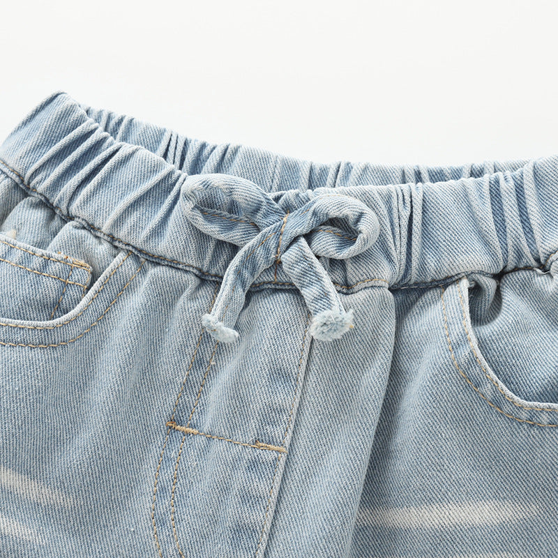 Girls Summer New Casual Denim Jeans - Stylish & Comfortable
