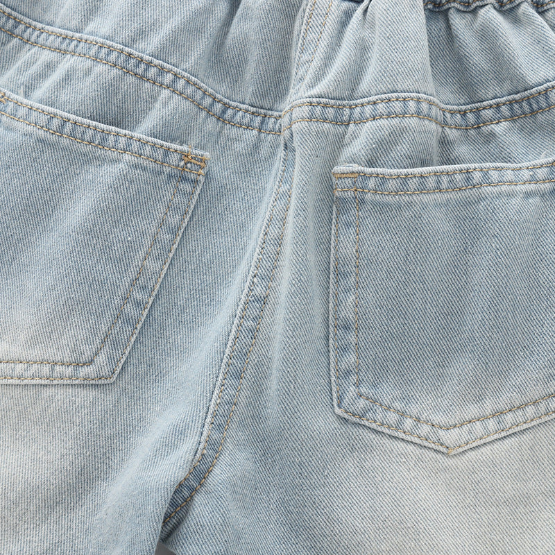 Girls Summer New Casual Denim Jeans - Stylish & Comfortable
