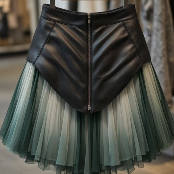New Chinese Style Chic Spicy Girl Pleated Mini Skirt