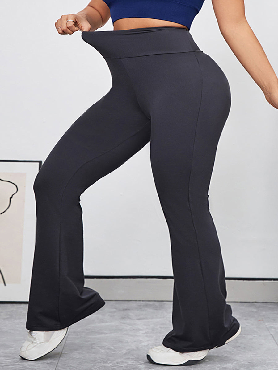 Womens Tight-Fitting Solid-Color Yoga Pants for Comfort