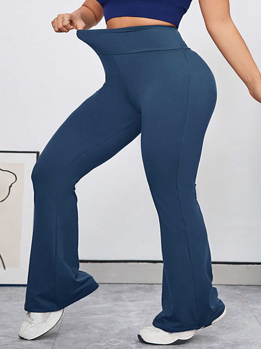 Womens Tight-Fitting Solid-Color Yoga Pants for Comfort